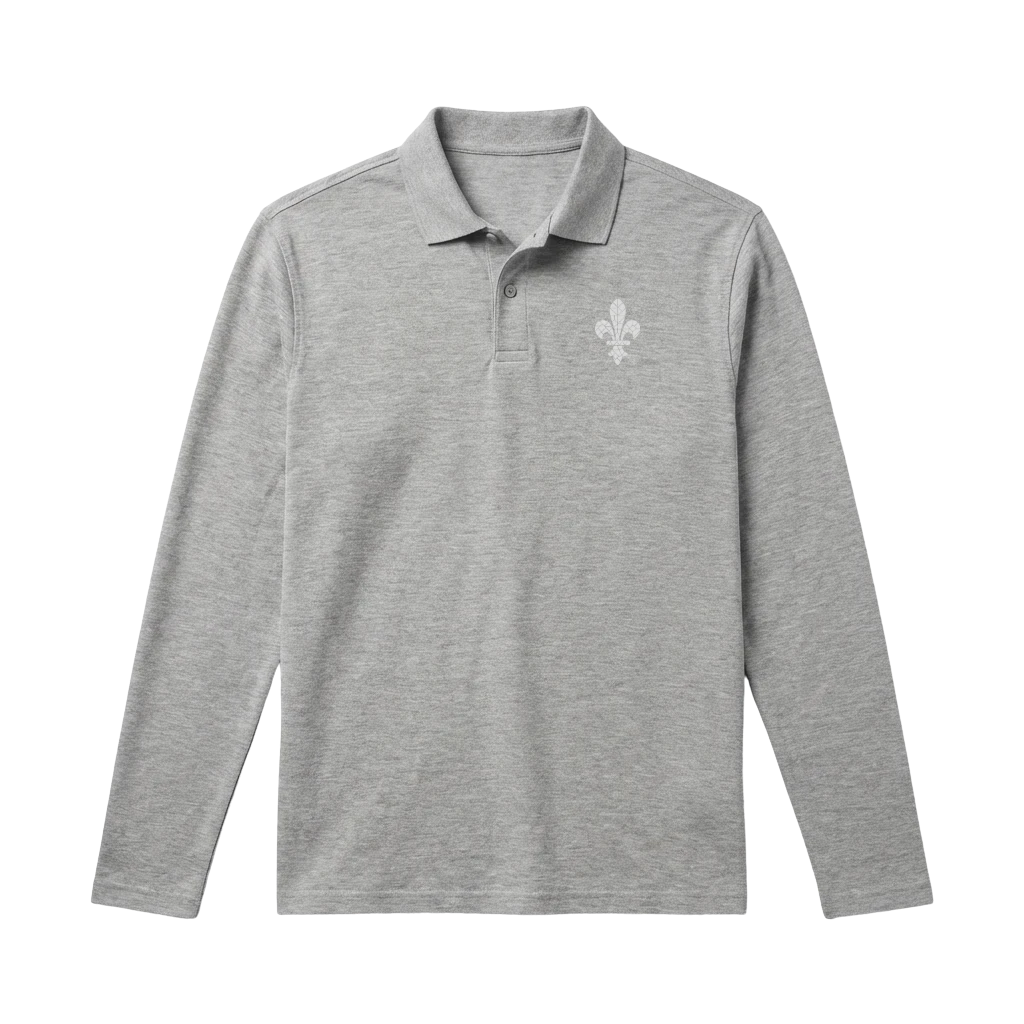 Polo Lily Mosaic - Heather Grey front view