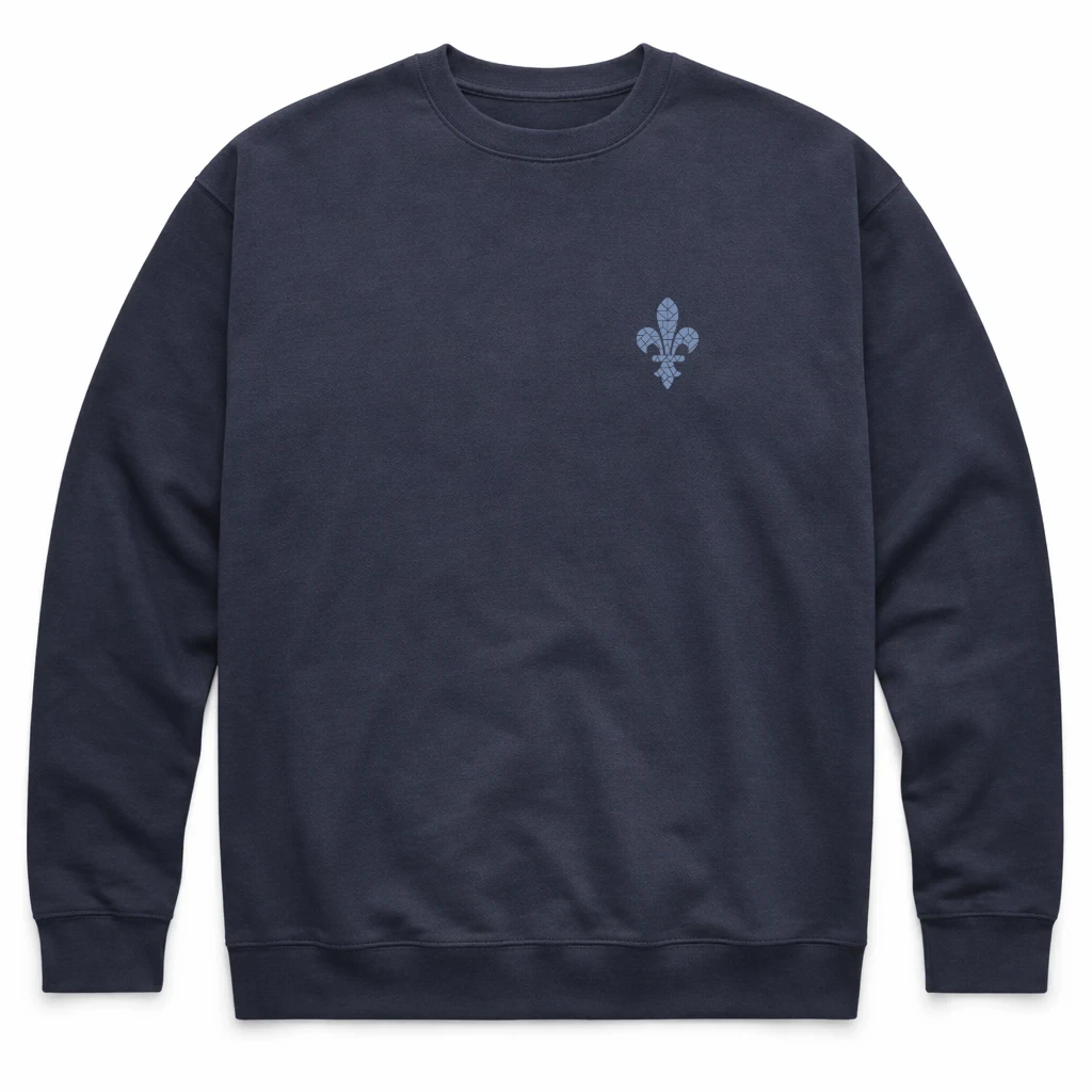 Lilien Mosaik Hellblau - French Navy front view