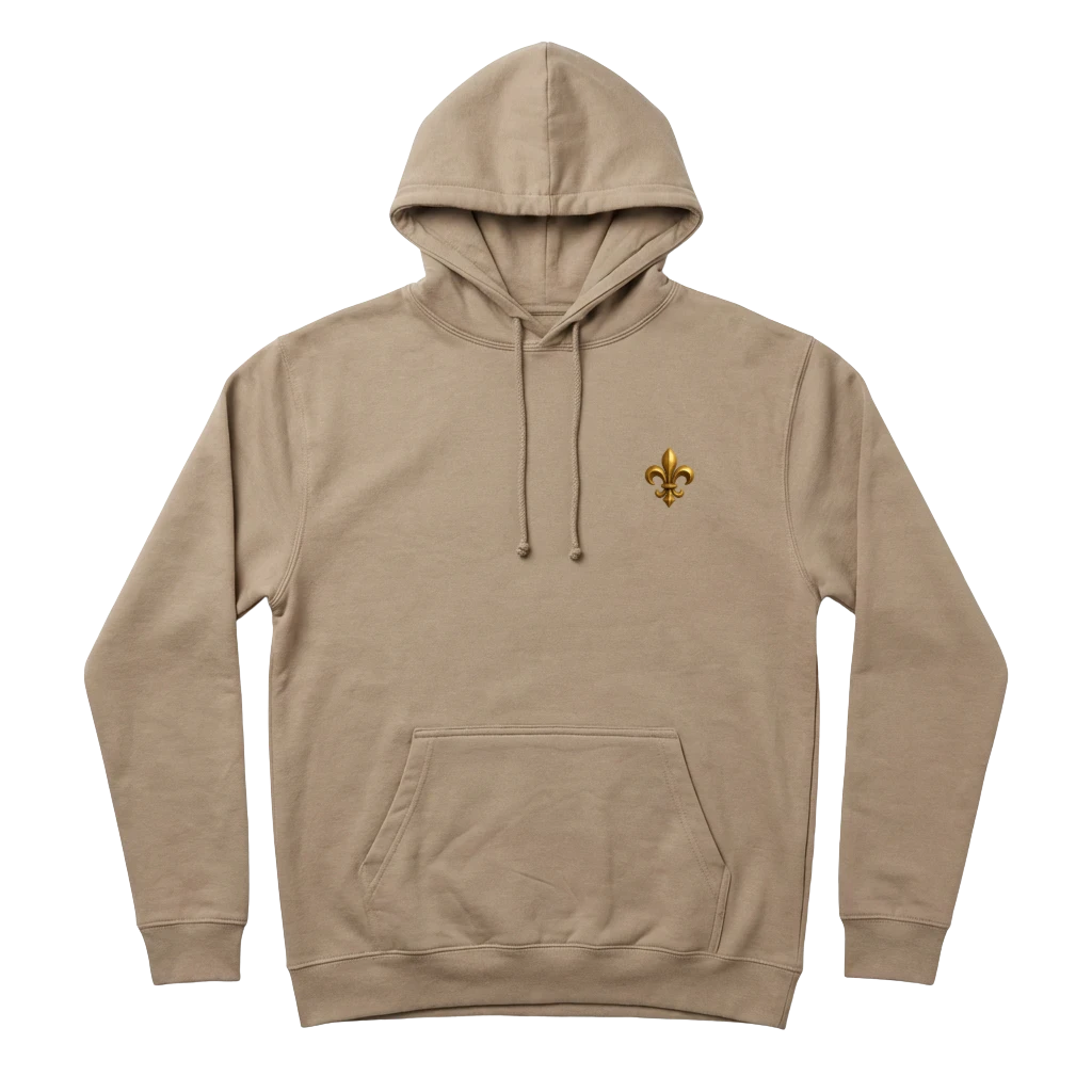 Goldene Lilie Hoodie - Natural Clay front view