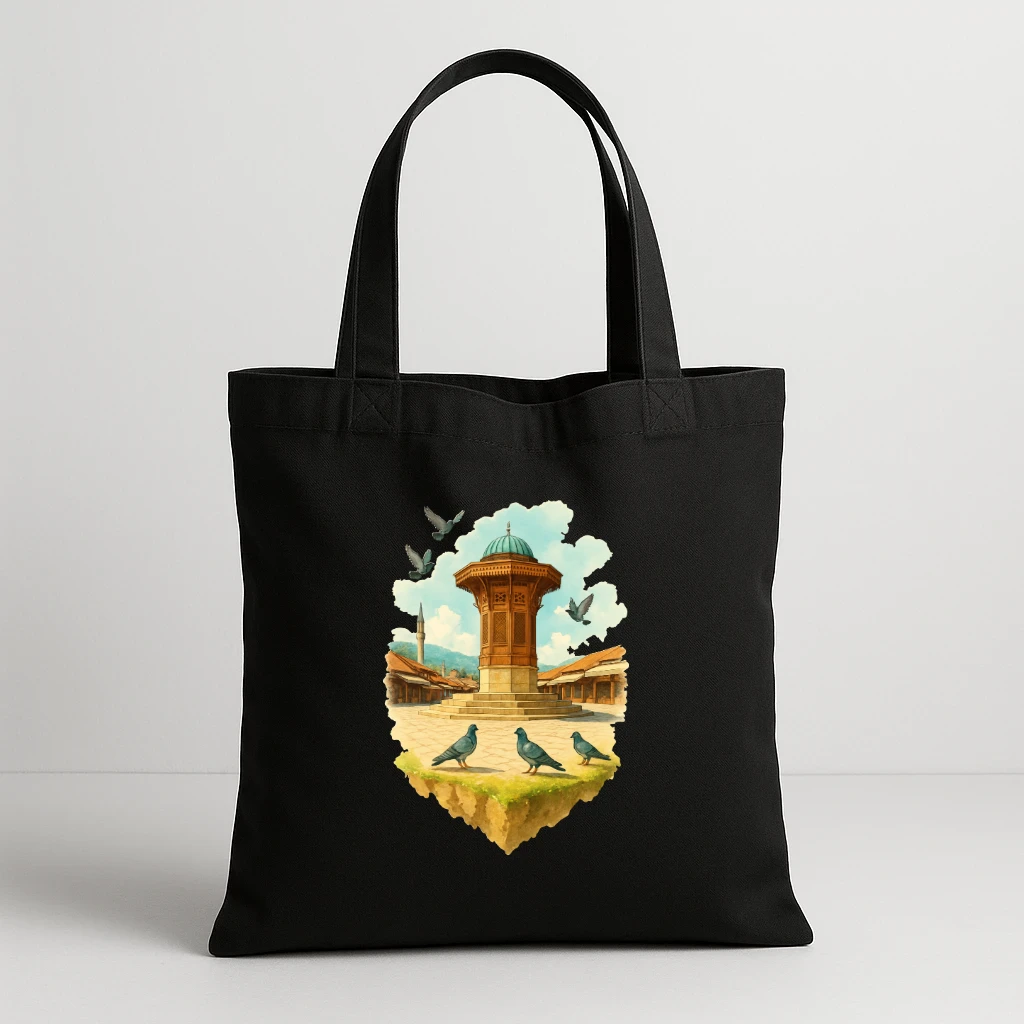 Sarajevo Tote - Black front view