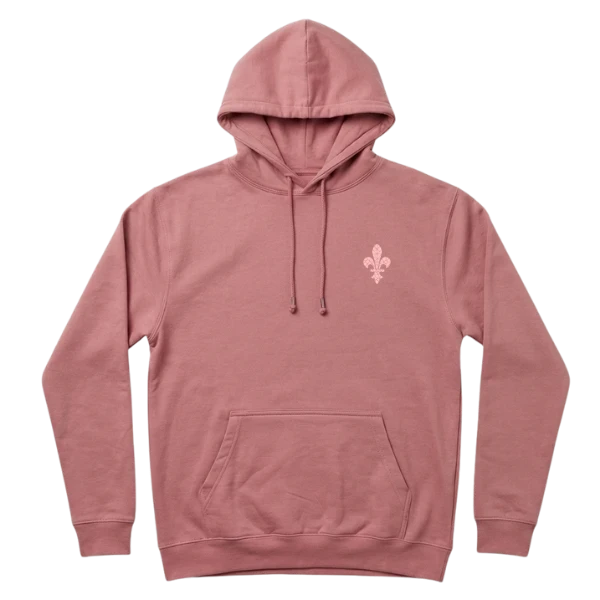 Ljiljan Mozaik Rozi Hoodie - Dusty Pink front view