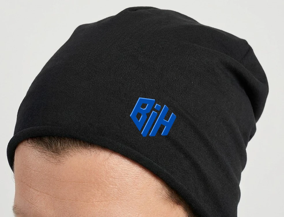 Beanie - BiH - Schwarz front view